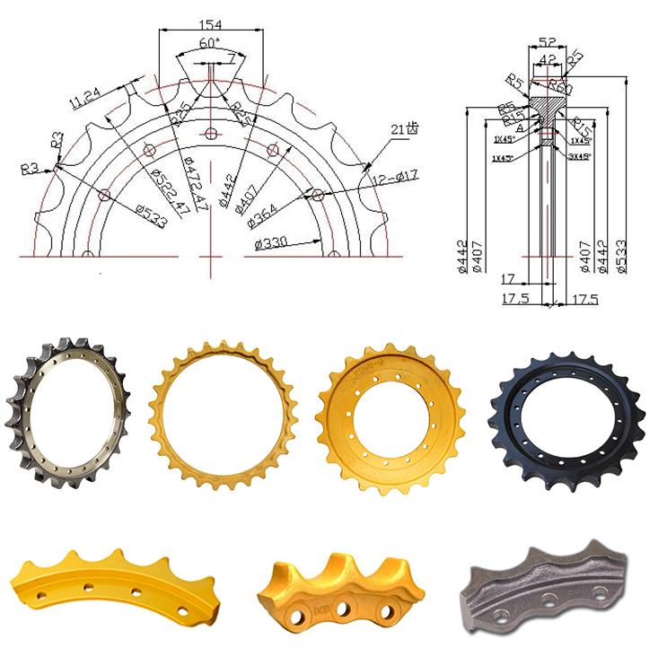 Roda dentada e segmento